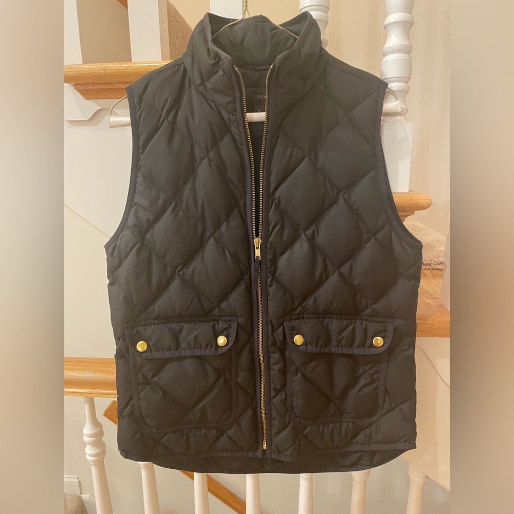 J.Crew Black Quilted Puffer Vest